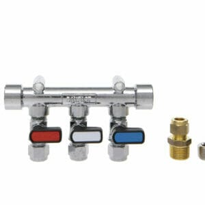 3 Way Gas Manifold Complete