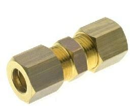 8mm Equal Straight Brass Compression Gas Fitting