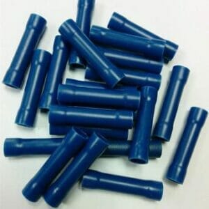 Blue Insulated Straight Butt Connector Crimp