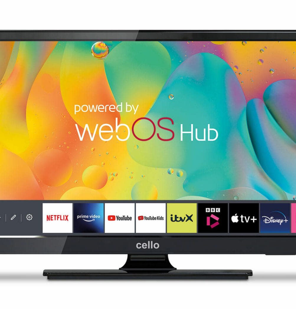 TV Cello 22 Pouces 12V Pour Camping-car - Smart TV WebOS Full HD - HDMI USB - Modèle Exposition