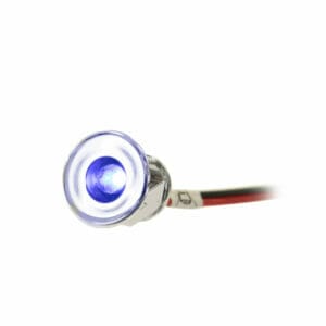 Chrome Point Light, Blue LED (Blue Spot)