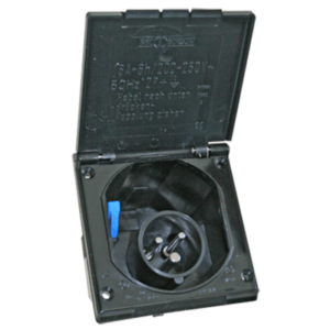 240V Square hook up box (Black)