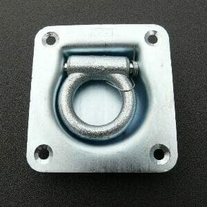 Recessed Sprung Lashing Ring Zinc Plated