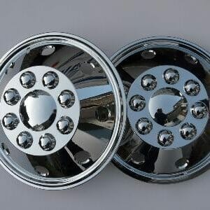 Plastic Chrome Finish Pushfit Wheel Trims 15Inch