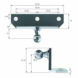 Angled Gas Strut Bracket